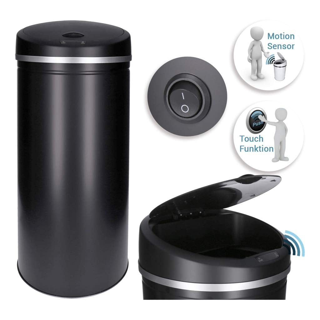 60L Automatic Sensor Kitchen Bin Touchless Soft Close Black