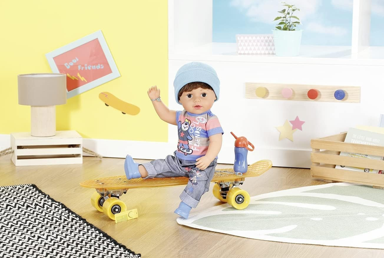 43cm Interactive Brother Doll Drinks Cries Bath Play Outfit