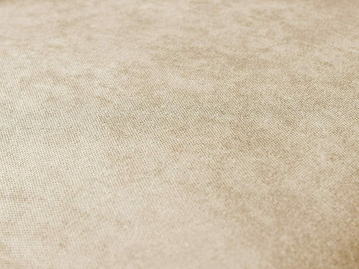 Beige Fabric Corner Sofa 4 Seater Left Hand L Shape with Cushions 220x160cm