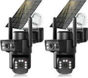 4K Solar Security Camera Wireless Dual Lens PTZ Color Night Vision
