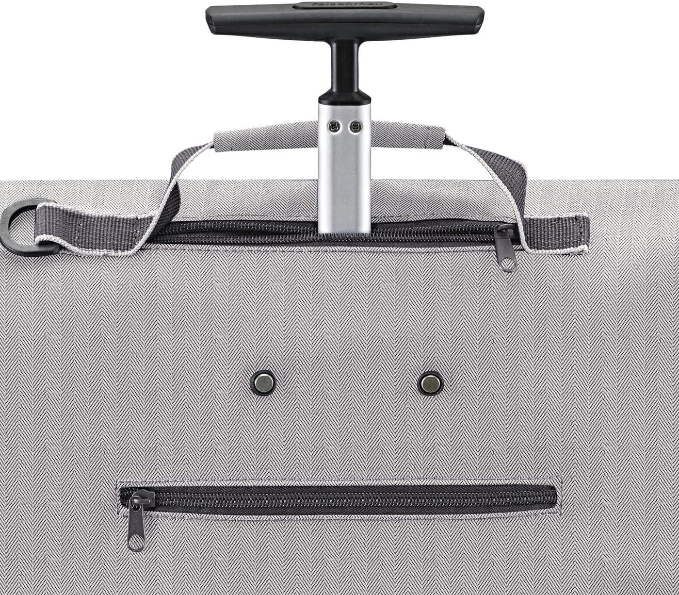 Foldable Shopping Trolley with Adjustable Handle & Eco-Friendly Bag