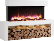 47" Wall Mounted Electric Fireplace Suite LED Flame Remote 2kW Heater