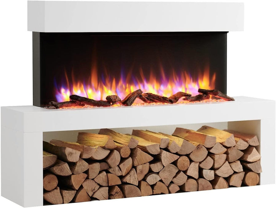 47" Wall Mounted Electric Fireplace Suite LED Flame Remote 2kW Heater