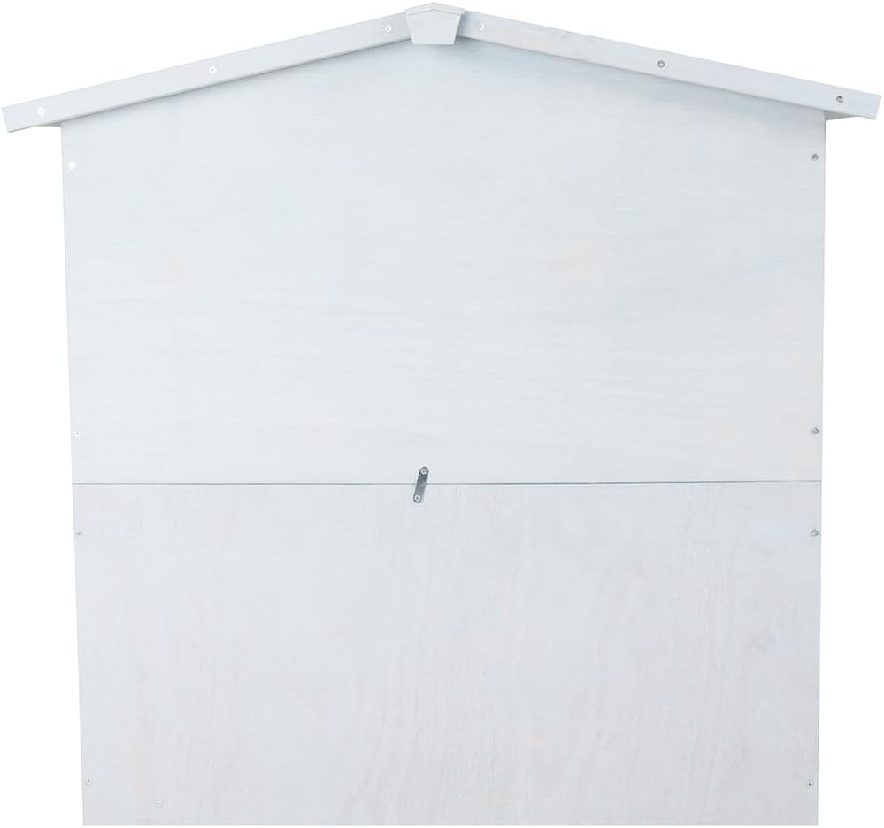 2 Tier Wooden Rabbit Hutch with Run Ramp Secure Locks Outdoor Pet House