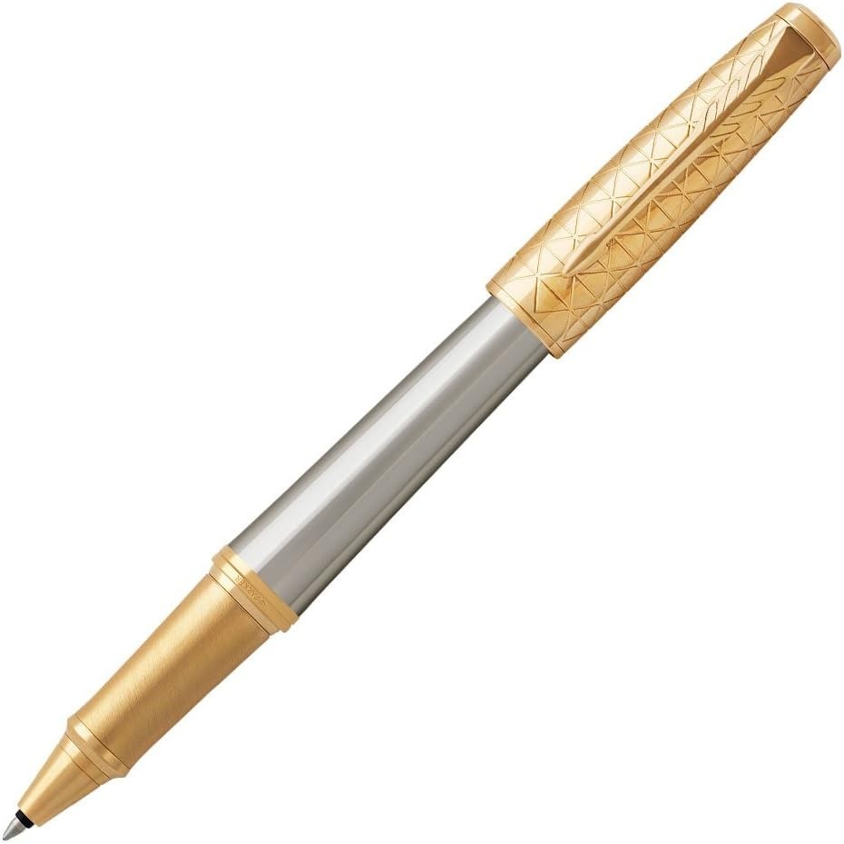 Fine Rollerball Pen Aureate Gold Aluminium Ergonomic Gift Box