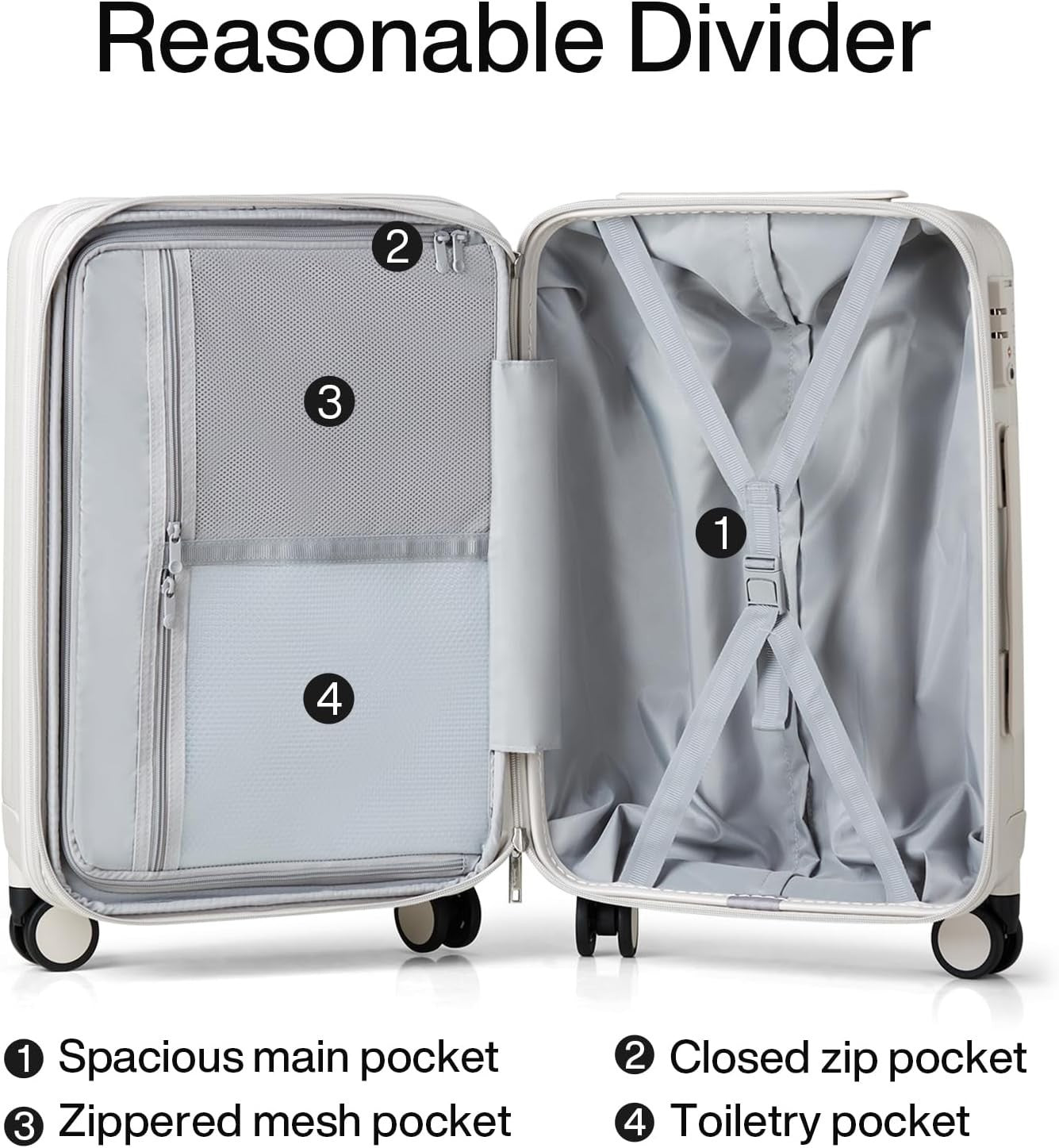 29” Expandable Large Hard Shell Suitcase Lightweight Spinner TSA Lock