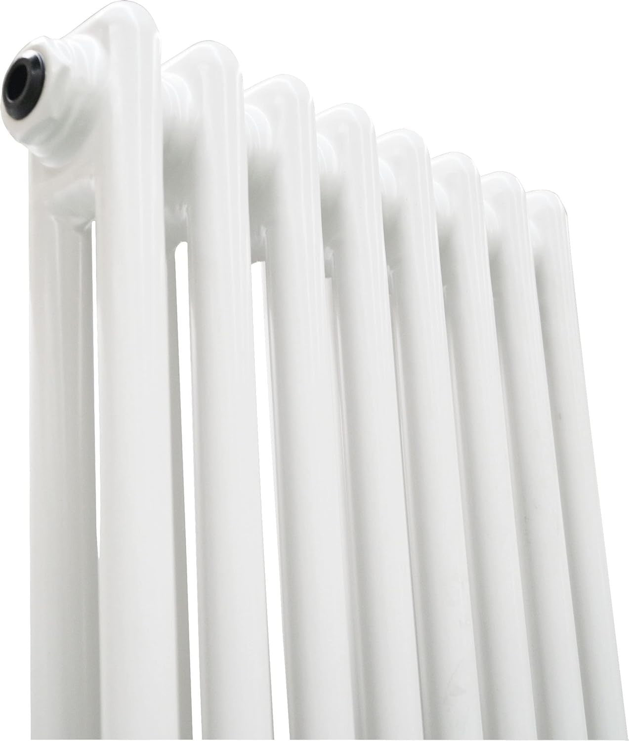 Vertical Cast Iron Radiator 1500x380mm Double Panel White Heating