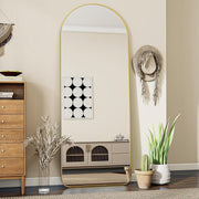 Gold Arch Full Length Mirror 165x53cm Wall Mounted or Leaning Frame
