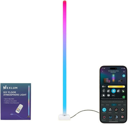 RGBIC Corner Floor Lamp Smart LED Music Sync App Remote Mood Light