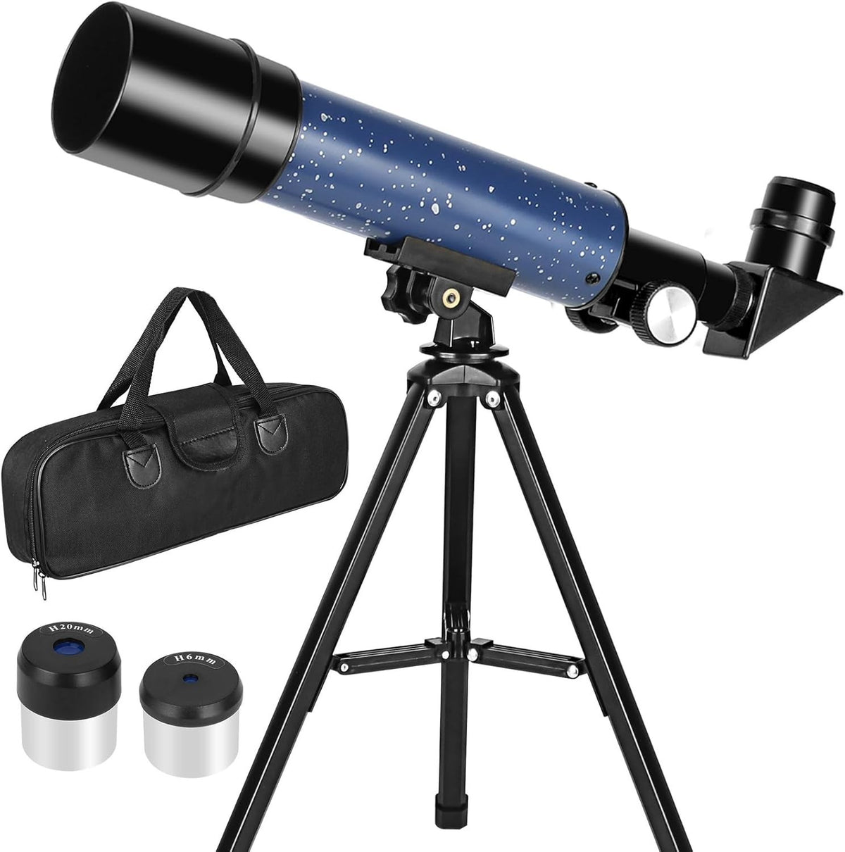 50mm Aperture 360mm Refractor Telescope for Kids & Beginners with Tripod