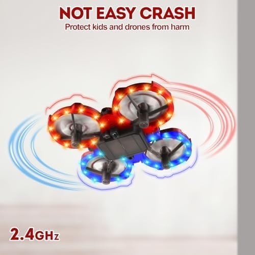 Mini Kids Drone 5+, LED Lights, Remote Control, 20 Min Flight, Stunt Toy
