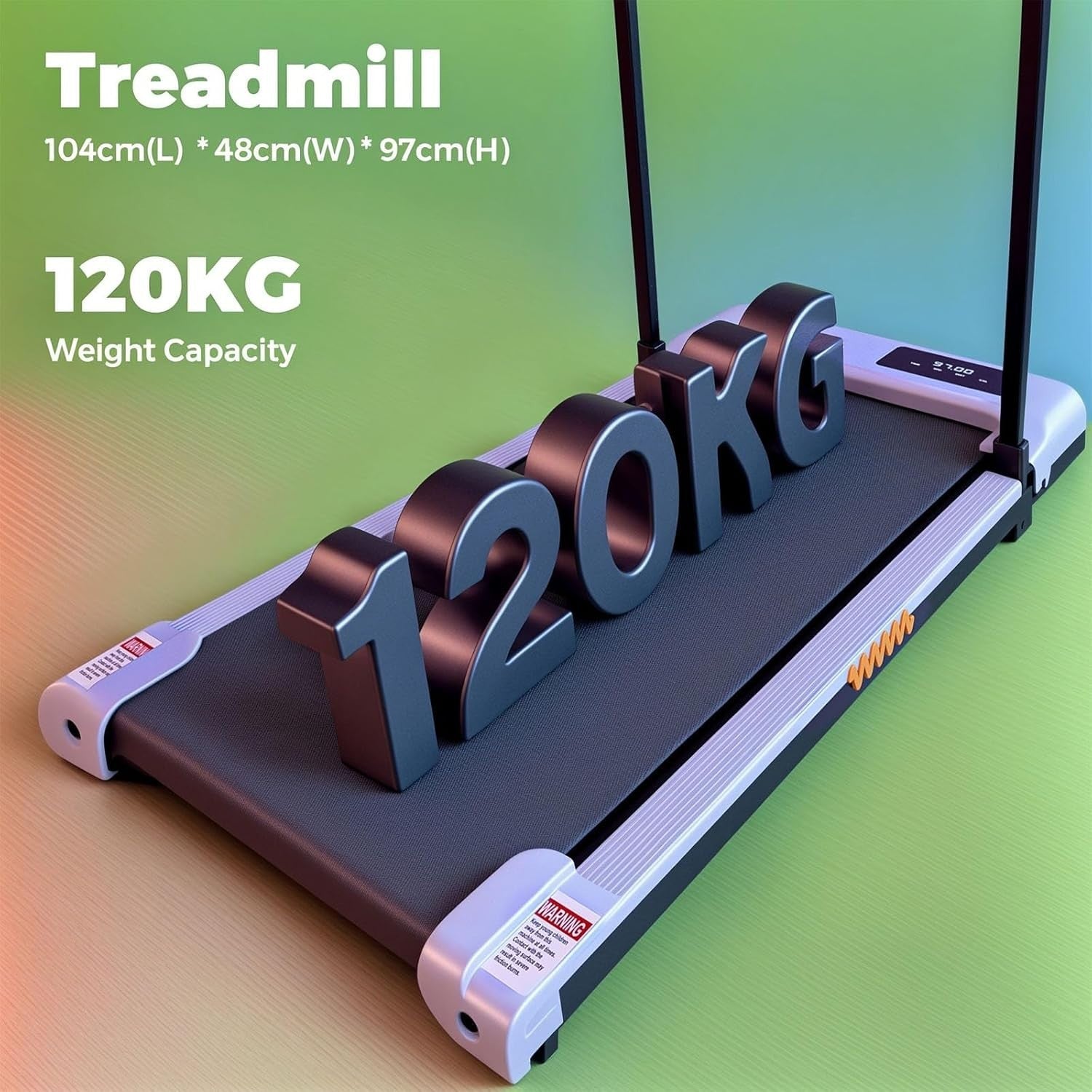 Under Desk Treadmill 5% Incline Foldable Walking Pad LED Display 120kg