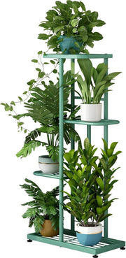 4 Tier Green Metal Plant Stand Indoor Outdoor Flower Pot Display Shelf