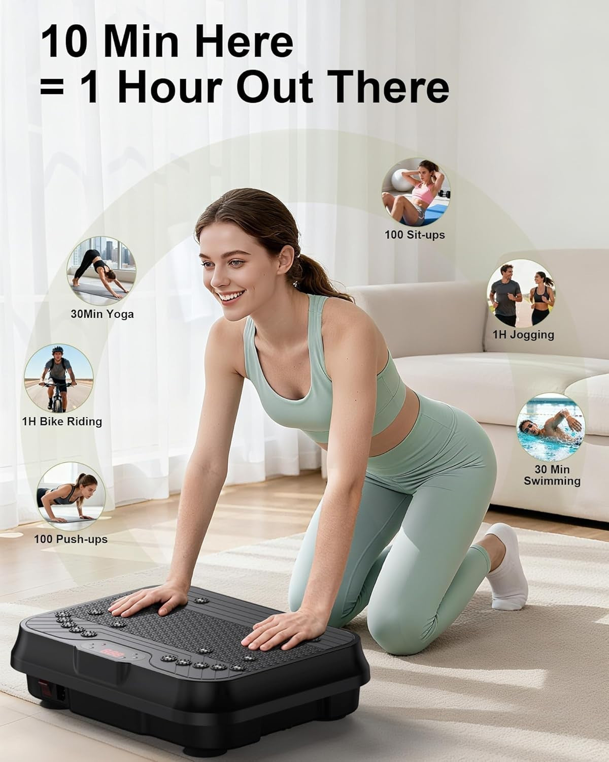 High Frequency Vibration Plate Lymphatic Drainage 400lb Home