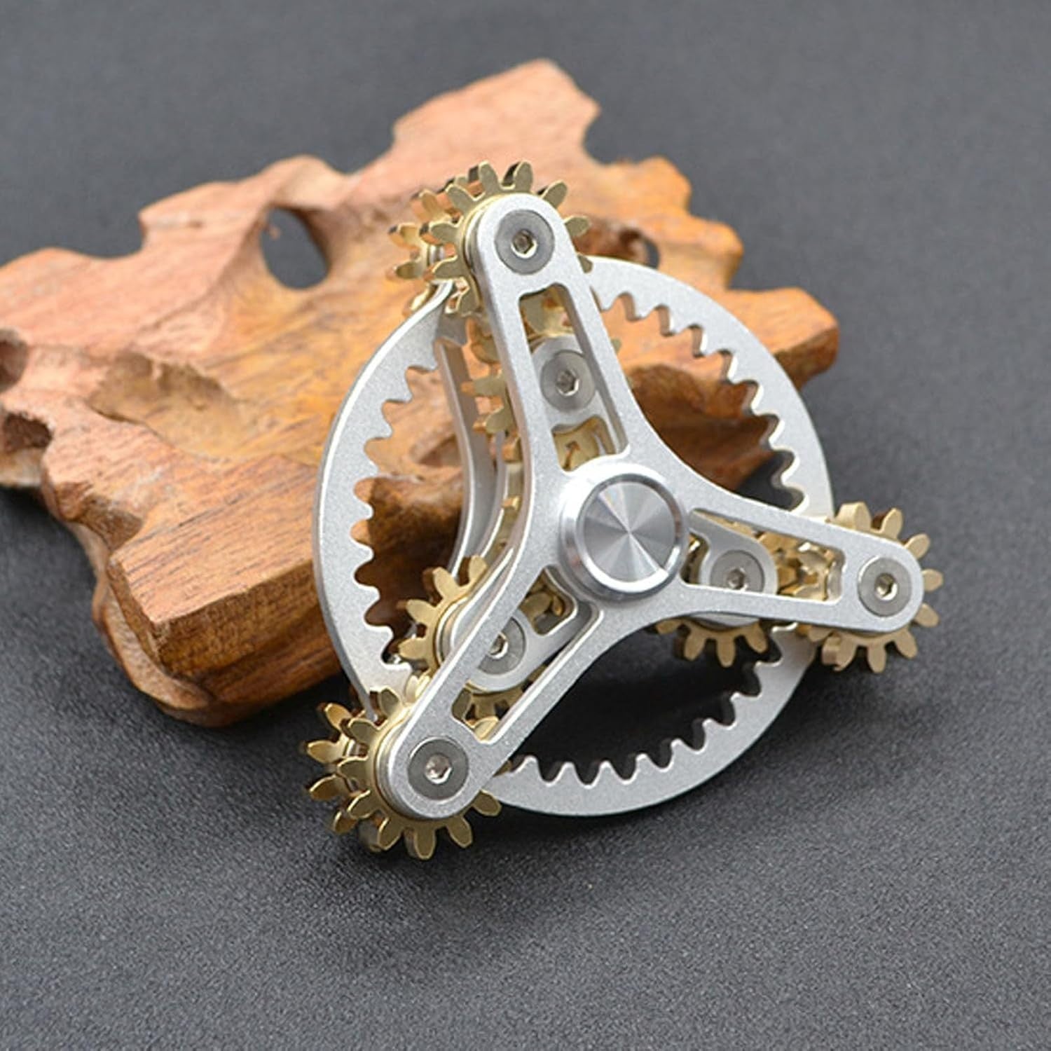 4 Gear Metal Fidget Slider Quiet Stress Relief ADHD Desk Pocket Toy