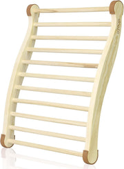 Ergonomic Scotch Pine Wood Sauna Backrest – Non-Slip Pads, Infrared & Steam