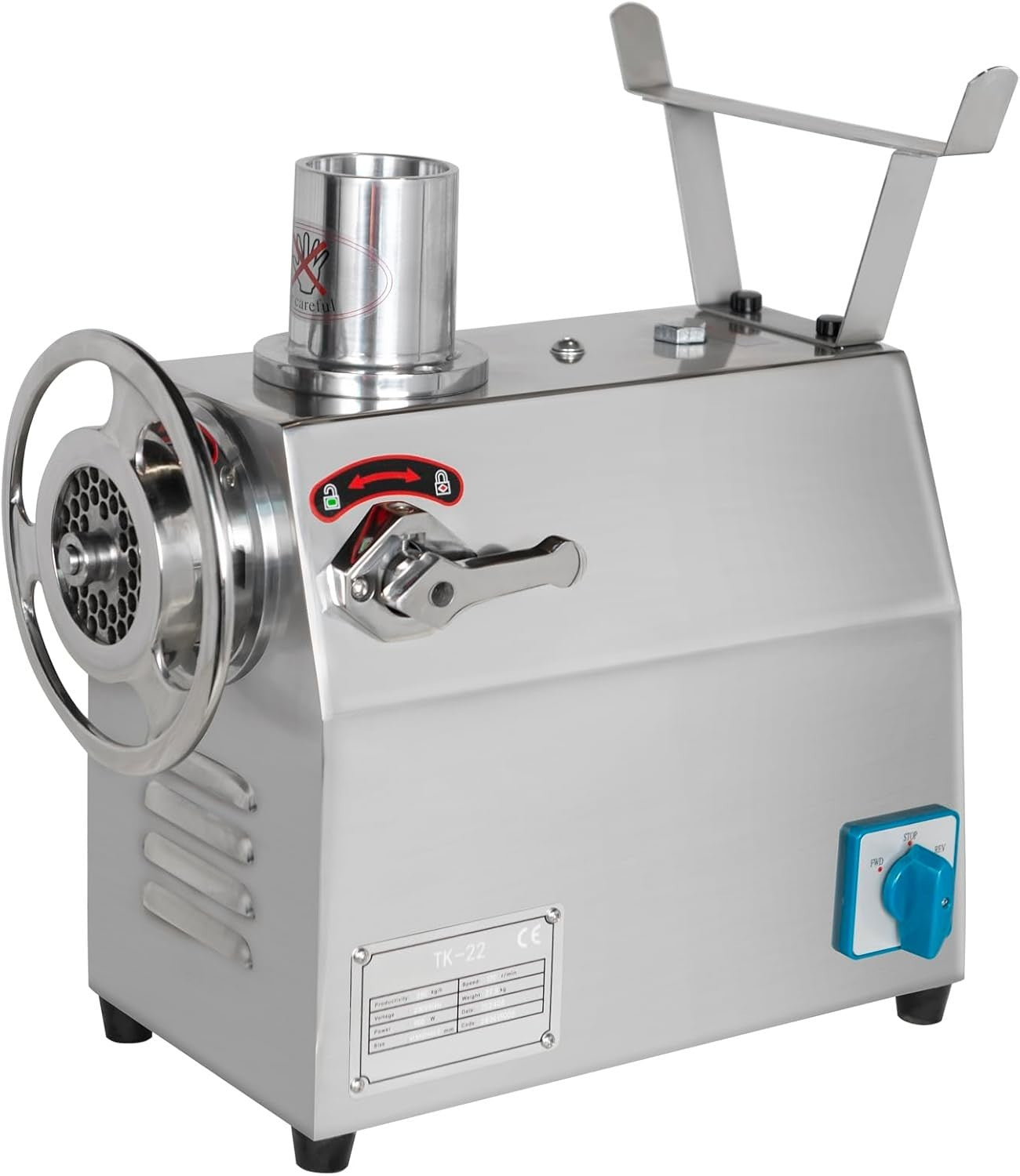 2200W Commercial Meat Grinder 350kg/hr Sausage Maker Stainless