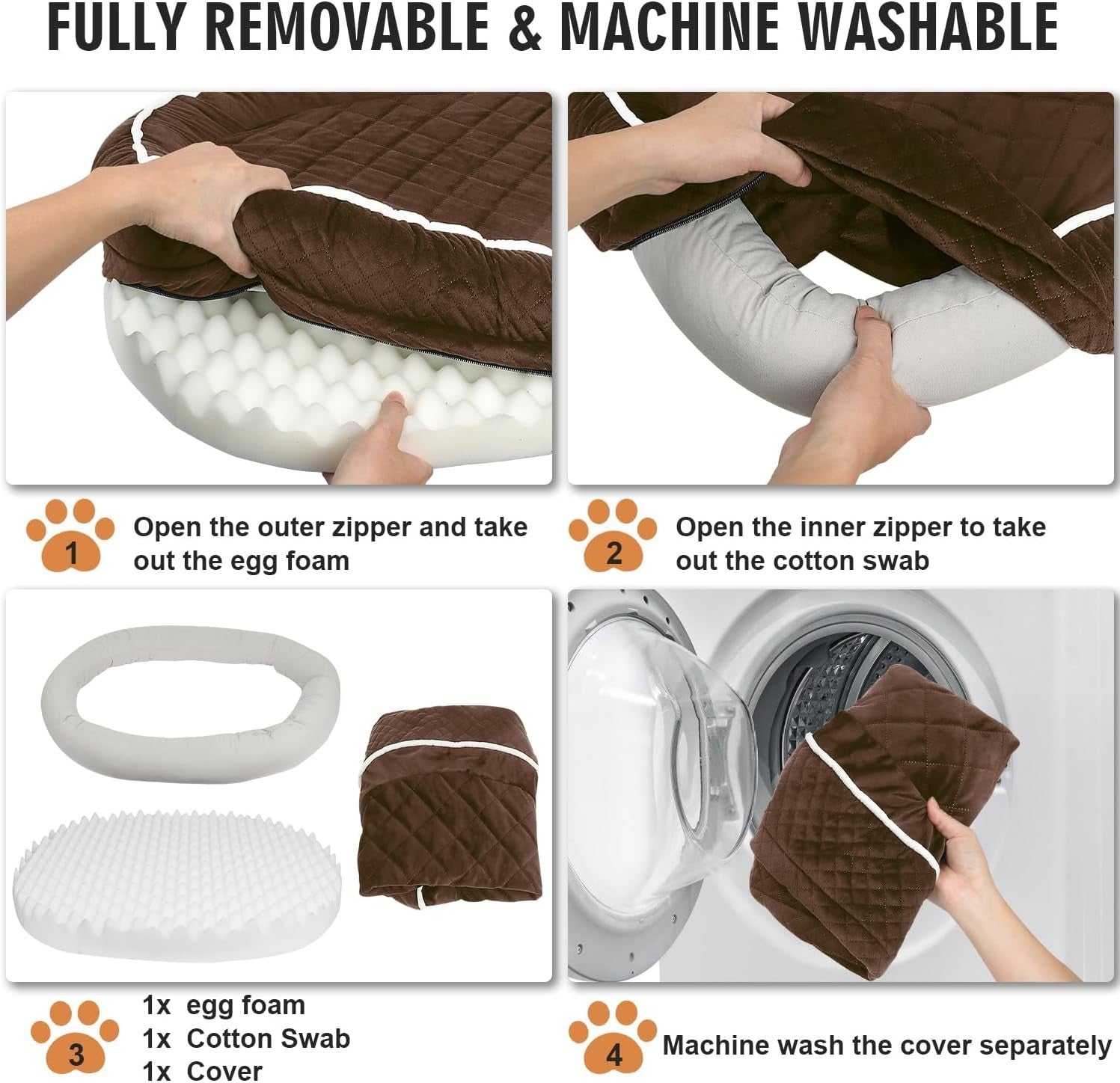 Large Orthopedic Dog Sofa Bed 90x70cm Washable