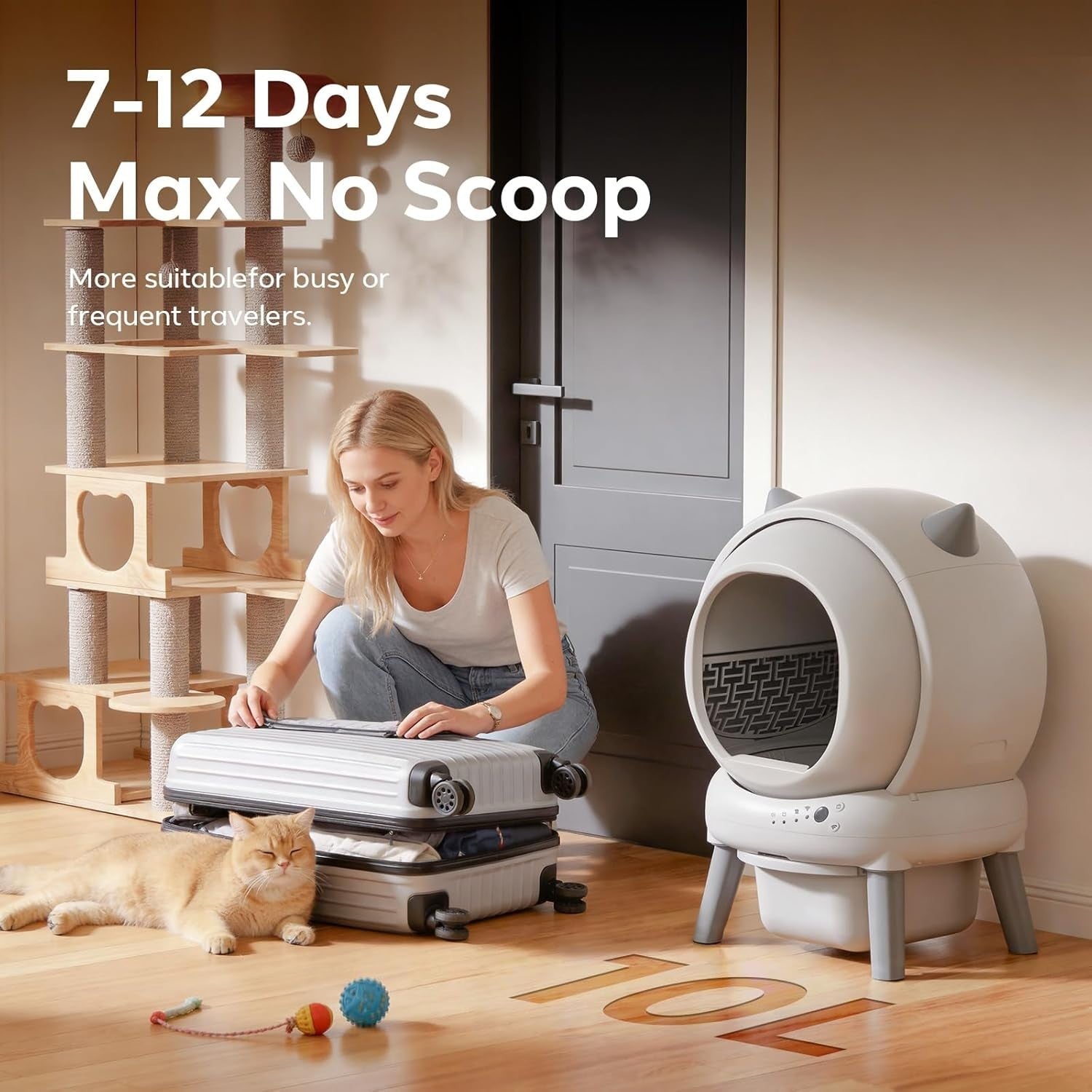 Self Cleaning Cat Litter Box APP Control Auto Multi Cat Odor Free