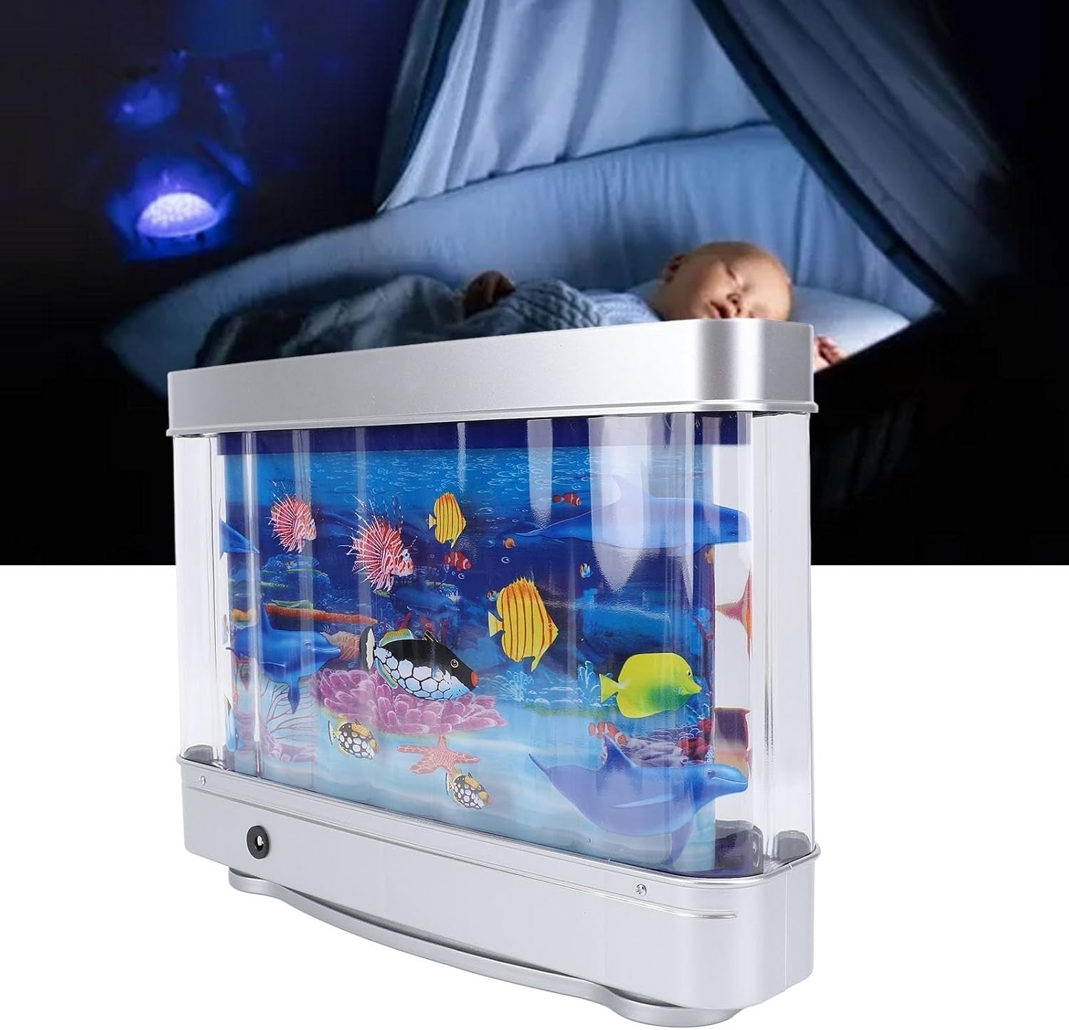 Mini Moving Fish Tank Lamp with USB Night Light – Sensory Relaxation
