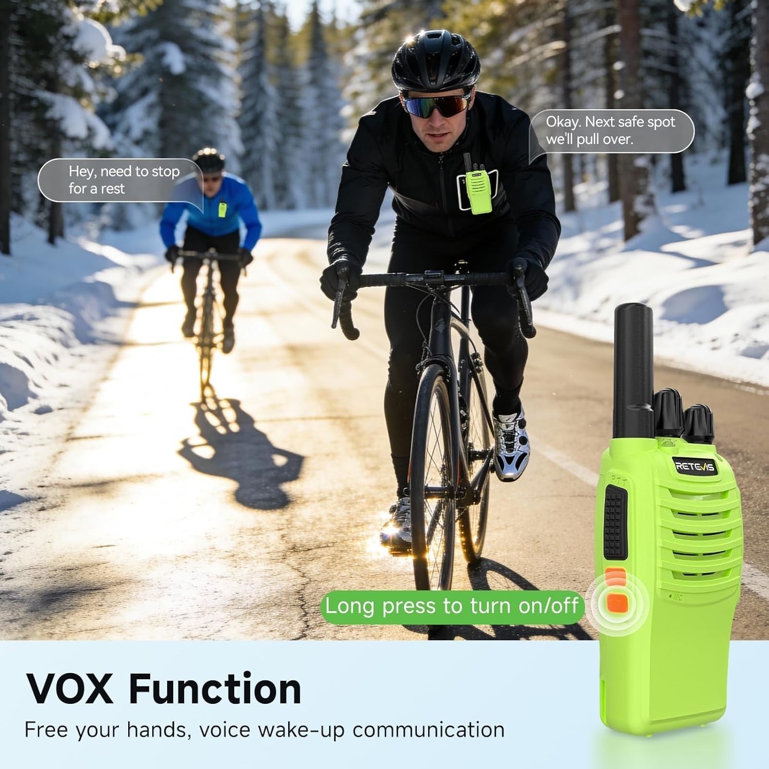 PMR446 Walkie Talkies 3 Pack Rechargeable VOX Type-C LED Alarm