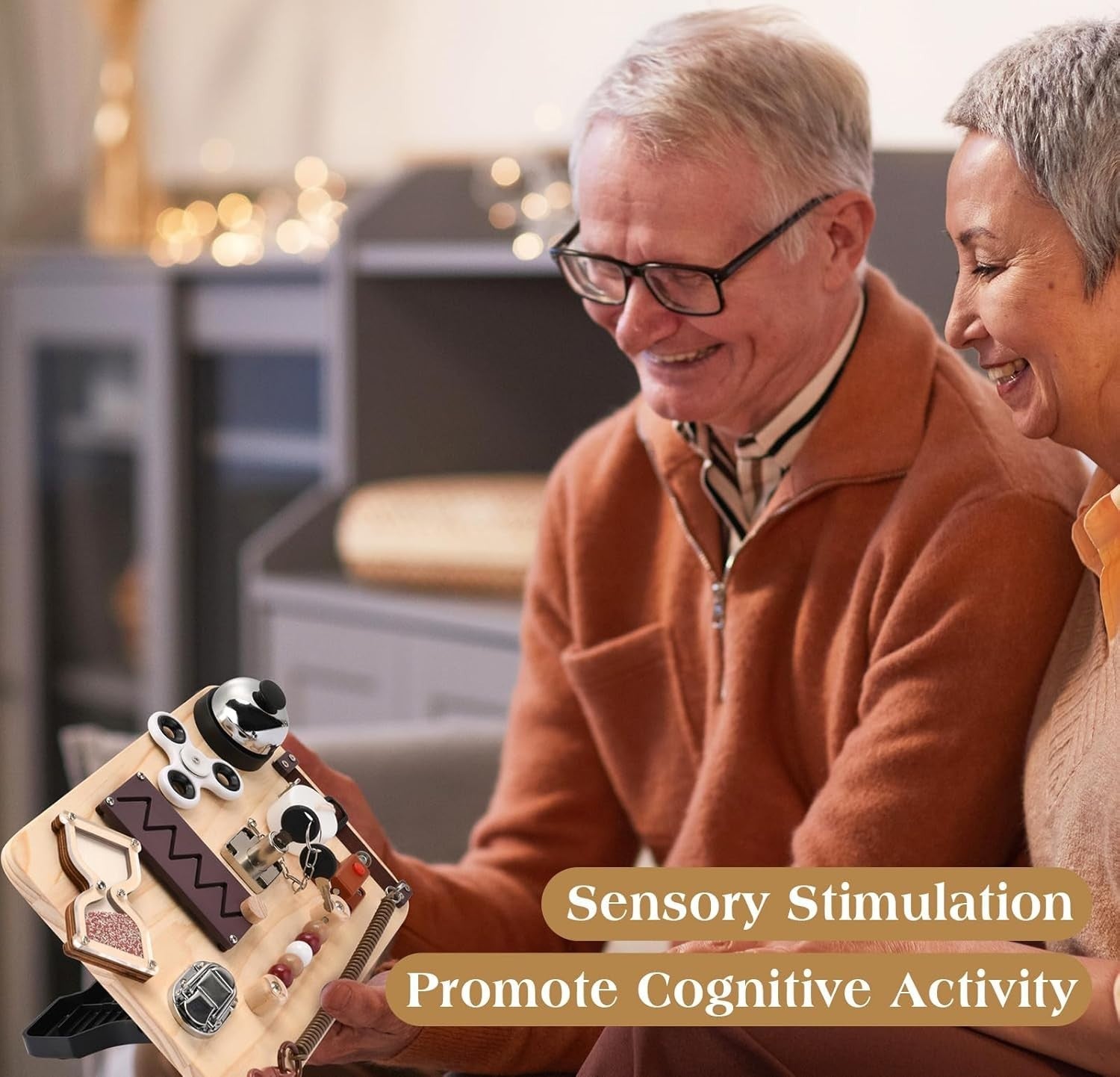 Senior Dementia Busy Board Sensory Fidget Toy for Memory & Anxiety