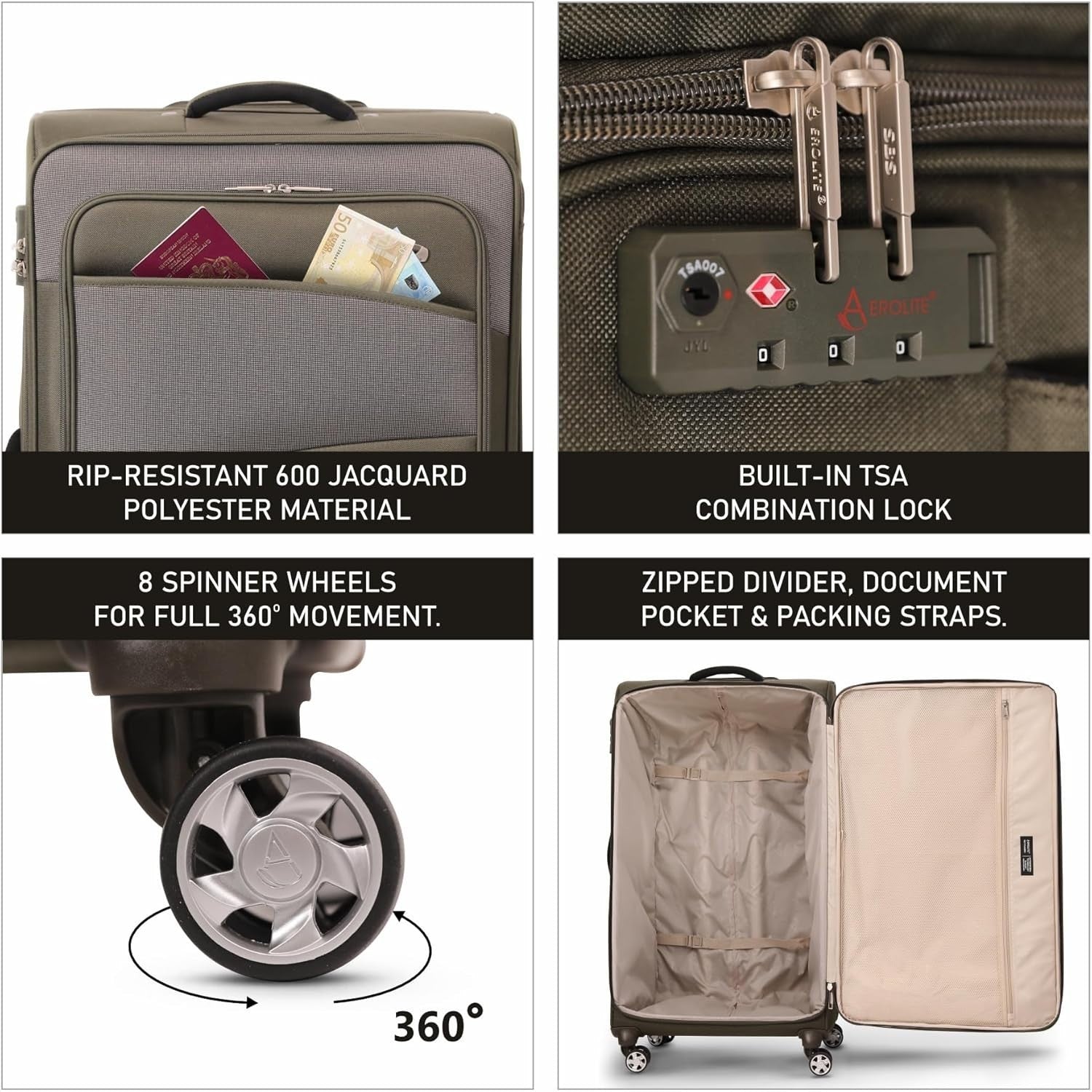 Extra Large 30in Eco Hold Luggage Lightweight Spinner Case TSA Approved