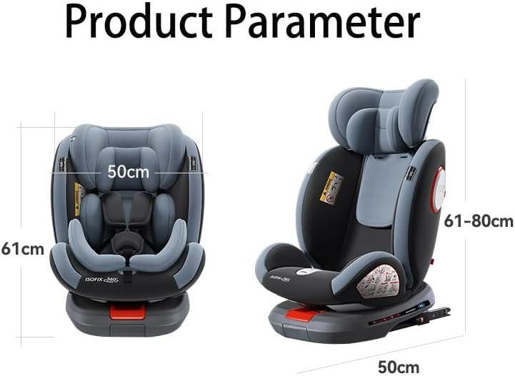 360 Rotating ISOFIX Baby Car Seat 0–12 Years Adjustable Headrest R129