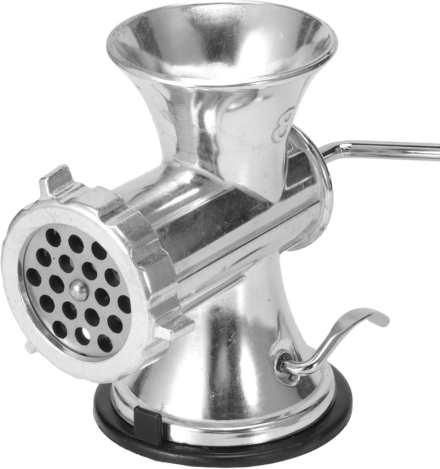 Manual Meat Grinder Sausage Stuffer Aluminium Hand Mincer Silver