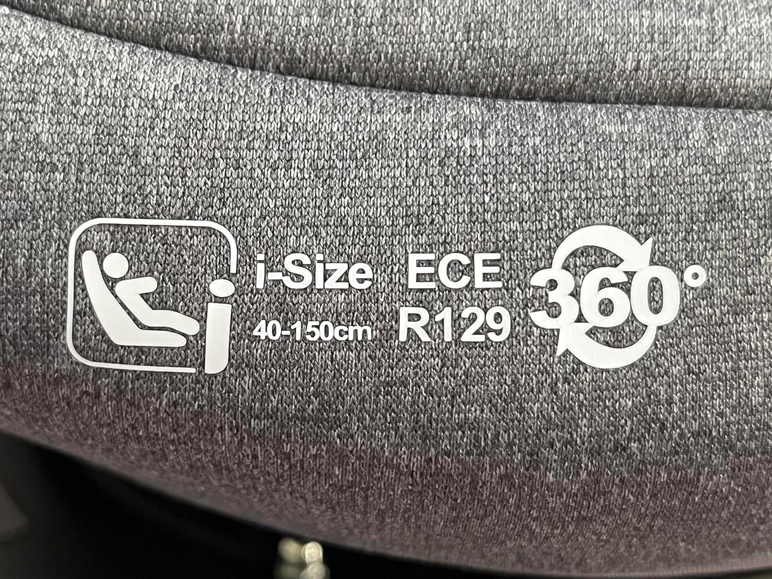 360° Rotating i-Size Car Seat ISOFIX R129 0–36kg Birth to 12 Years Grey