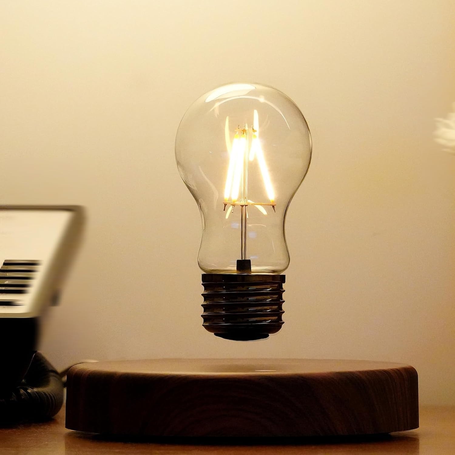 Magnetic Levitating LED Desk Lamp, 360° Rotating Floating Table Light
