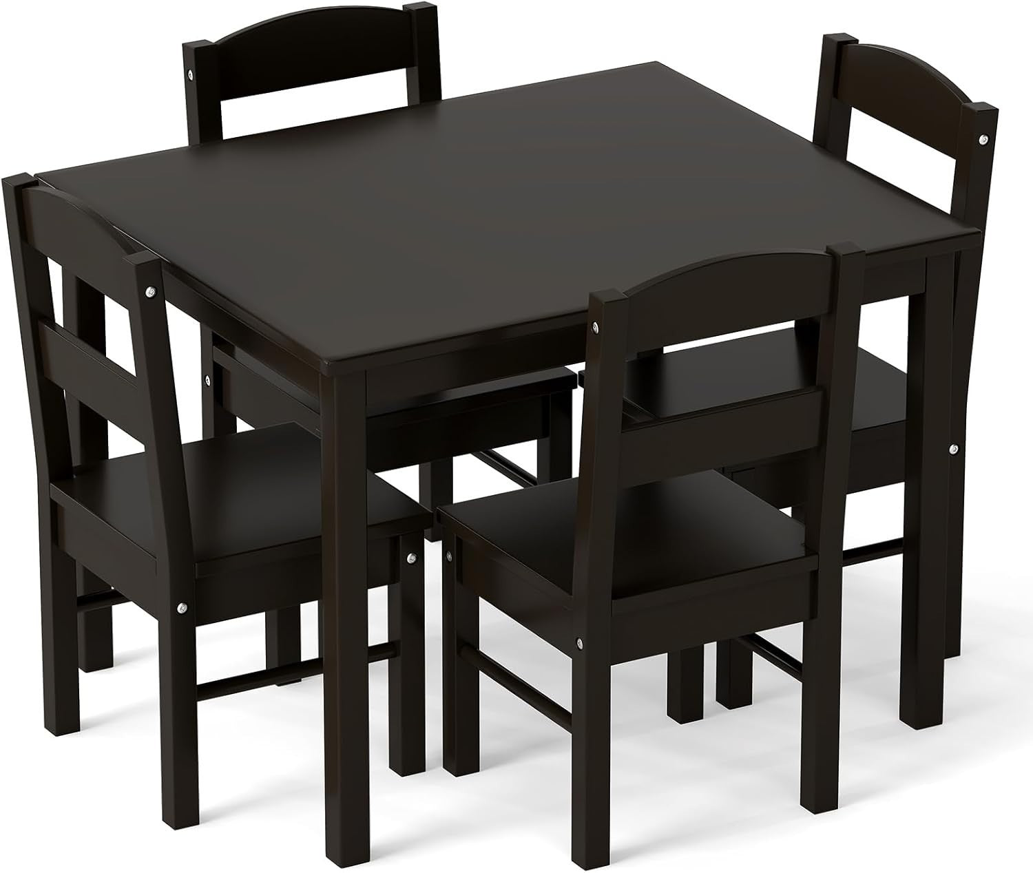 Kids Wooden Table and Chair Set, 4 Seats, Durable Activity & Study Furniture