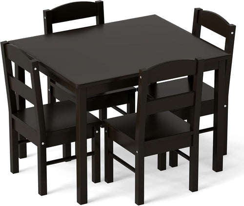 Kids Wooden Table and Chair Set, 4 Seats, Durable Activity & Study Furniture