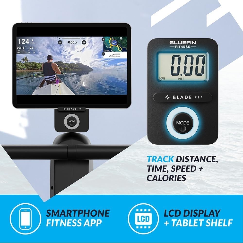 Foldable Magnetic Rowing Machine Quiet 8-Level Resistance LCD App Home Rower