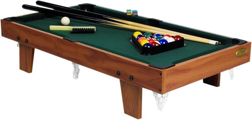 3FT Tabletop Pool Table Mini Billiards Set w Hidden Ball Return