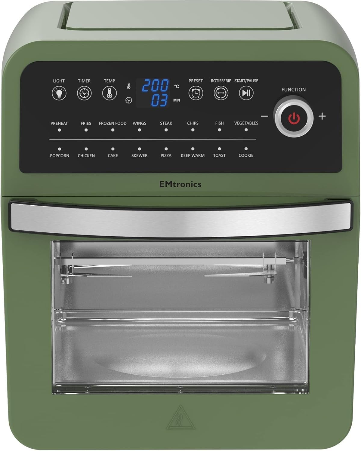 12L Retro Air Fryer Oven | 1800W Oil-Free Cooking | 16 Presets | Sage