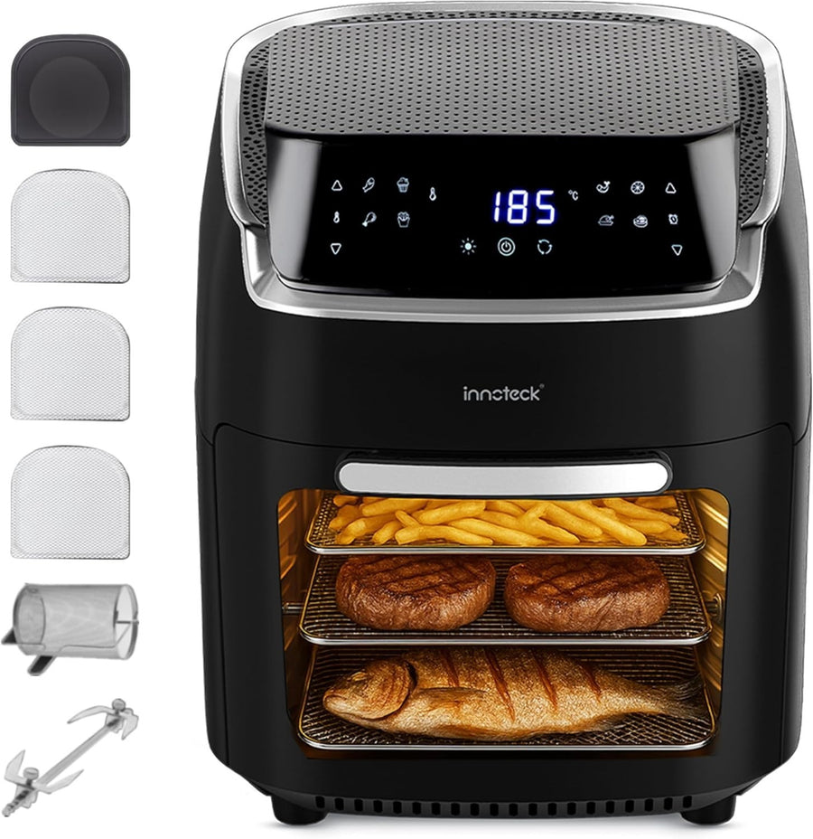12L Digital Air Fryer Oven with Rotisserie | 8 Presets | Large Family Size