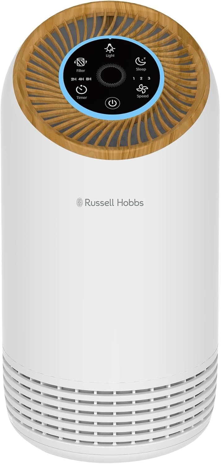 Compact HEPA Air Purifier 90m³/h Bedroom Allergy Odor Sleep Mode