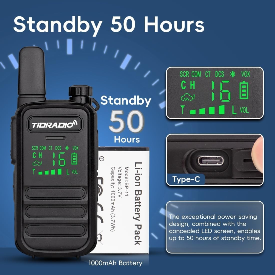 IP67 Waterproof Walkie Talkies 10 Pack PMR446 Long Range VOX Radio