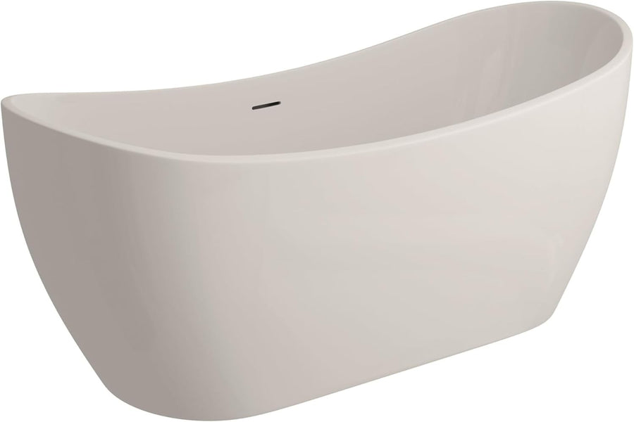 1830x720mm Oval Double Ended Acrylic Bath White Freestanding Soaking Tub