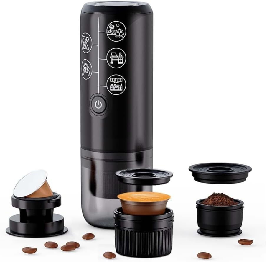 Portable 3-in-1 Espresso Maker 17Bar Travel Coffee Machine USB-C
