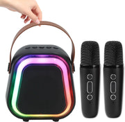 Kids Karaoke Machine Bluetooth Speaker 2 Wireless Mics