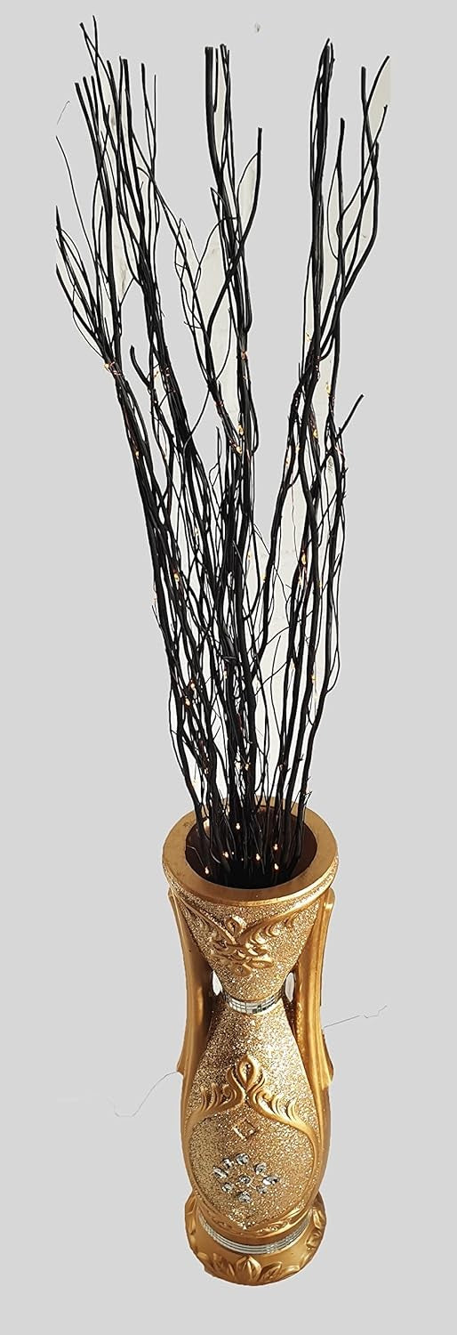 120cm LED Willow Branches Light Up Twig Floor Vase Decor Battery Powered