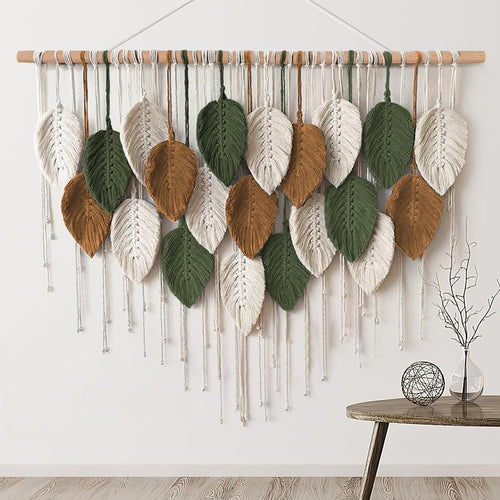 Large Macrame Wall Hanging 39"x29.5" Boho Woven Tapestry Home Decor