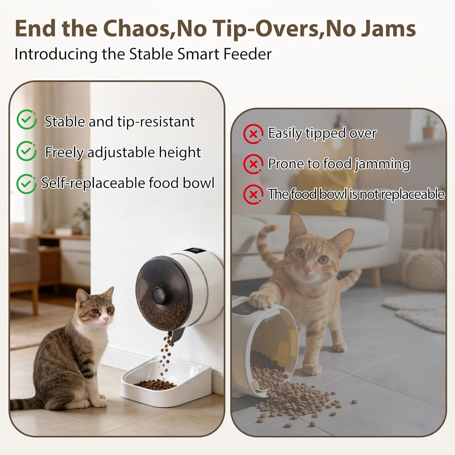 Smart WiFi Cat Feeder 3.5L App Control Timed Auto Food Dispenser