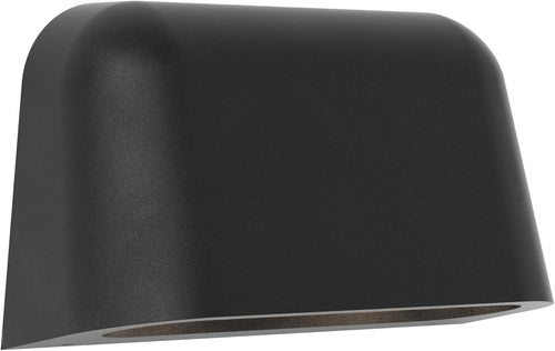 Dimmable Twin Outdoor Wall Light Black Aluminum, IP44 Weatherproof LED