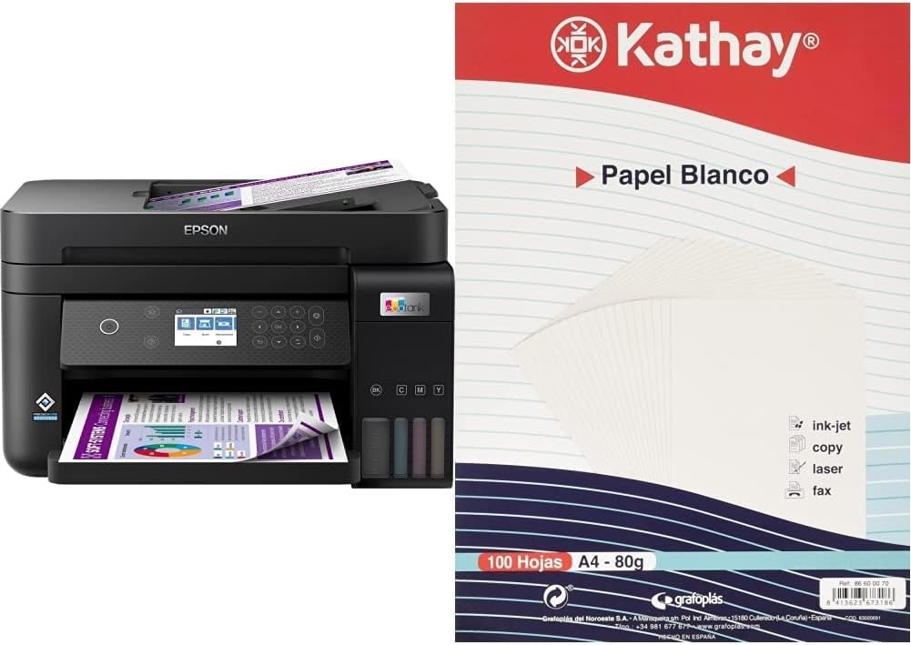 A4 Wi-Fi Colour Ink Tank Printer – Print, Scan & Copy with Paper Pack