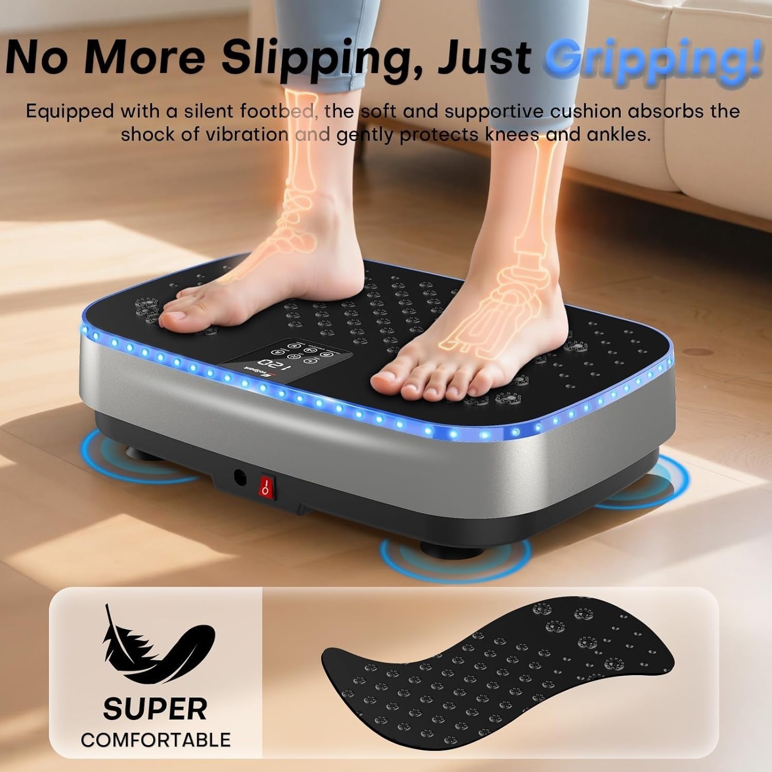 2D 3D Vibration Plate Exercise Machine 120 Speeds LED Touch Quiet