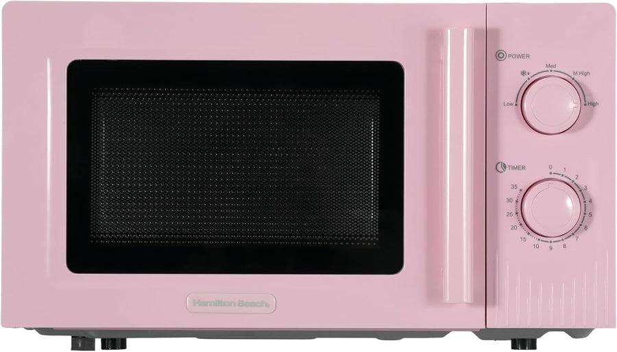 20L Manual Microwave 800W 5 Power Levels Quick Defrost Flamingo