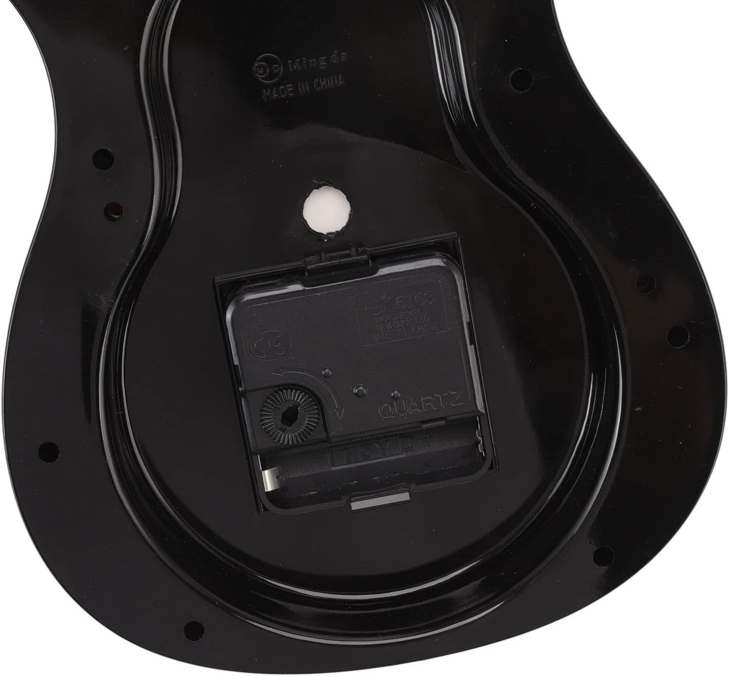 Guitar Shape Wall Clock Retro Music Decor 21cm Silent Art Gift for Players